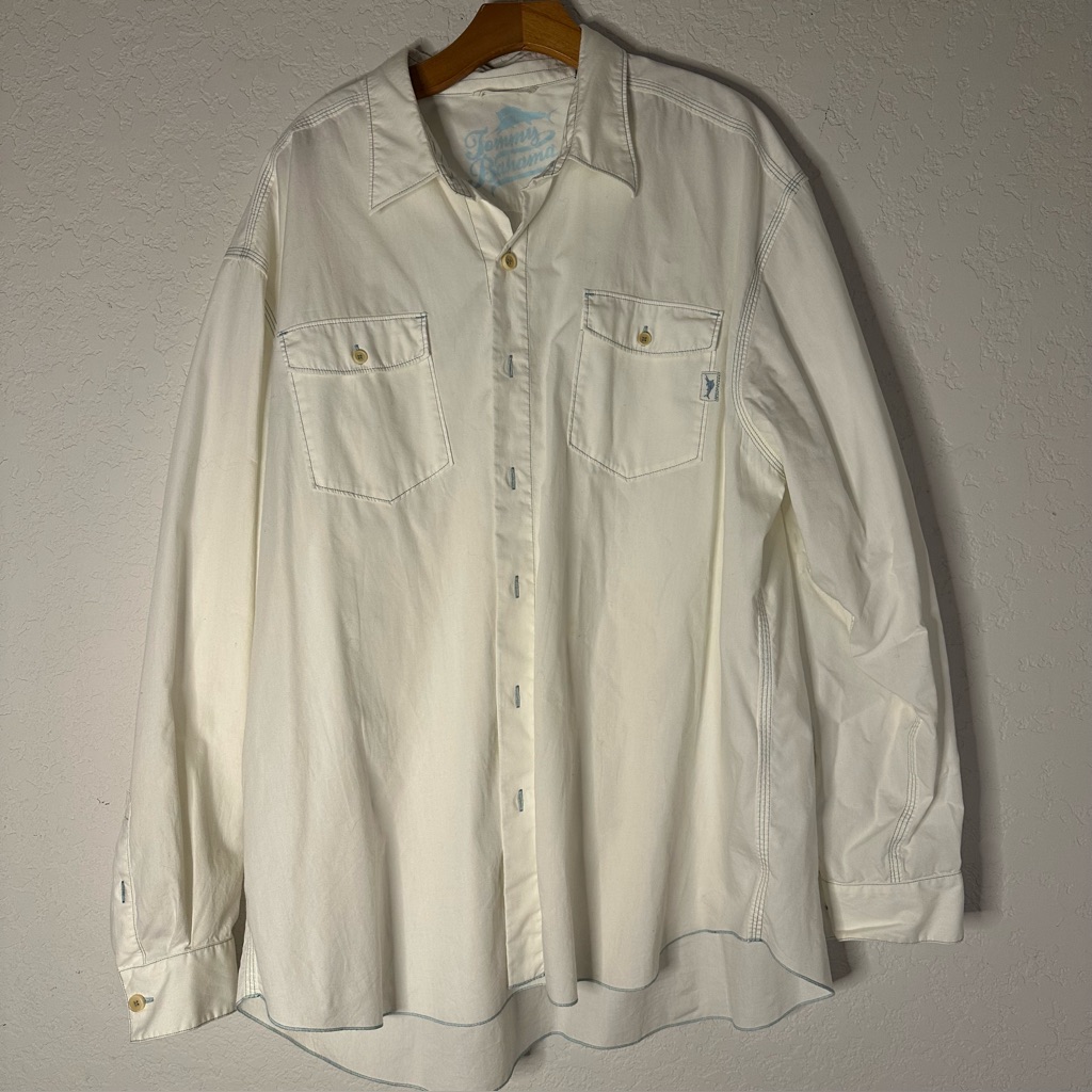 Tommy Bahama White Button-Up Shirt